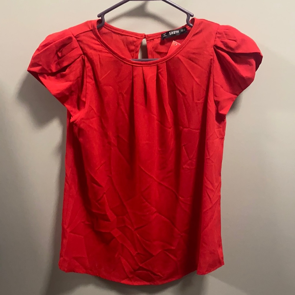 Red Blouse XS Like New